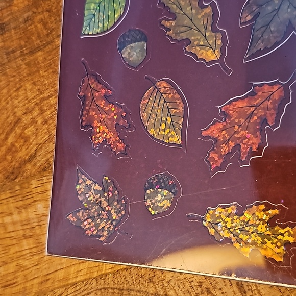 Fall Leaf Leaves sticker sheet stickers seals holographic Gartner Studios - Picture 7 of 8